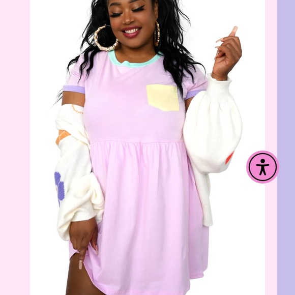 🍬 PASTEL KAWAII 80’s TEE DRESS 🍬 - Picture 2 of 4